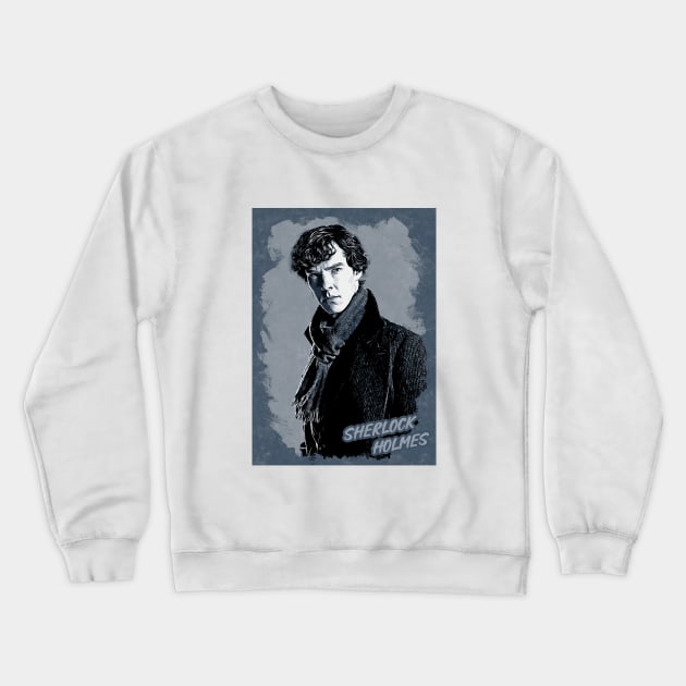 Sherlock Holmes Poster Art Crewneck Sweatshirt by Rezronauth